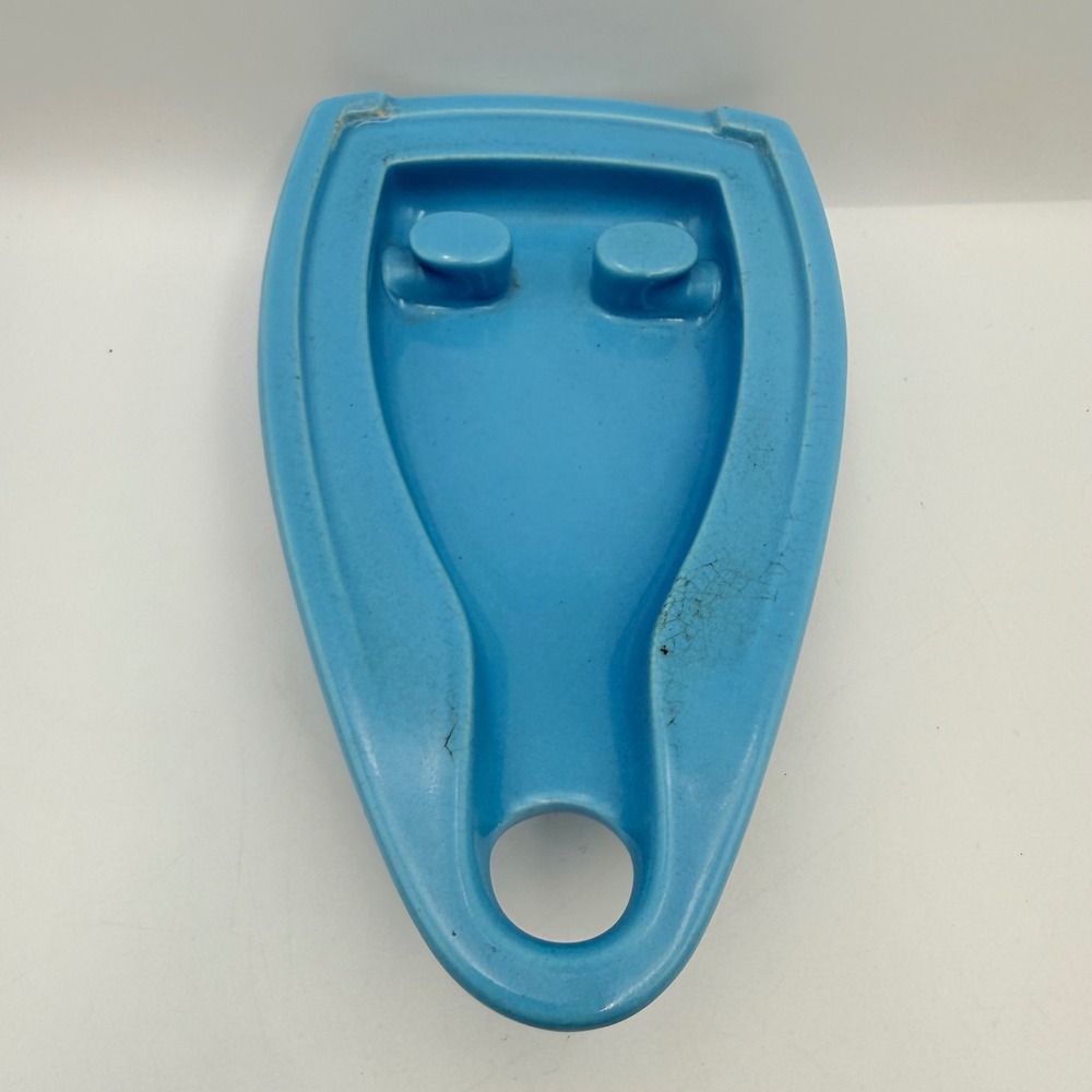 Vintage Brother Yarn Steamer Yunoshi Tool Blue Ceramic Knitting Accessory